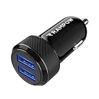 Caricatore Auto 2 Porte, Caricabatterie Auto USB 4.8A, Accendisigari U...